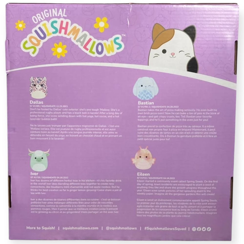 (2) 7" SQUISHMALLOWS 4 Pack Soft Plush Toy Bunny Cheetah Butterfly - Picture 3 of 8